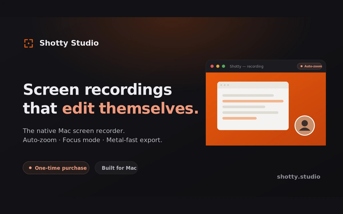 Shotty Studio product interface preview