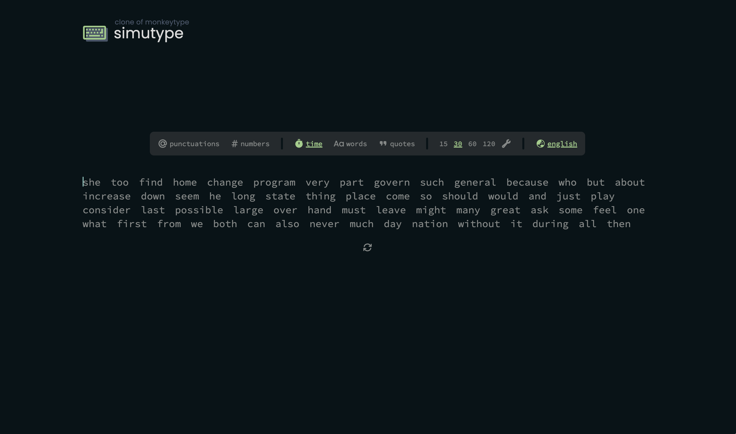 Simutype product interface preview