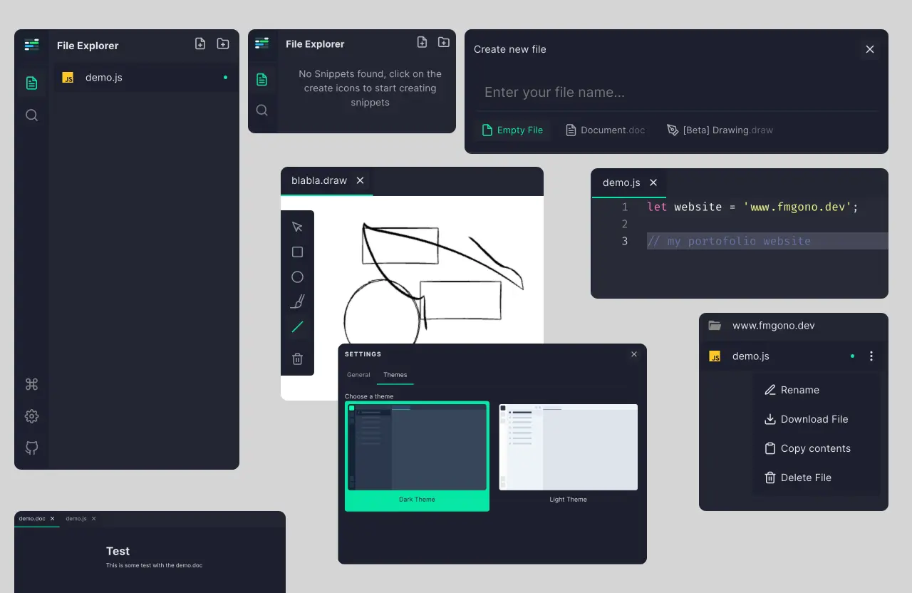 Snipsnap product interface preview